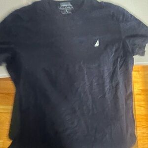 Nautica Dark Blue Men's Tee Size L